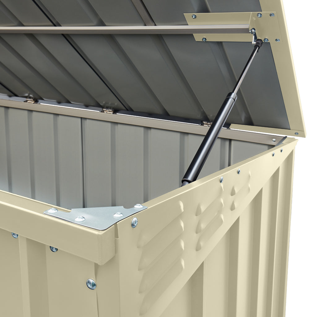 2 Bin Locker, 6 X 3 Ft, Double Hinged Doors, Smooth Cream