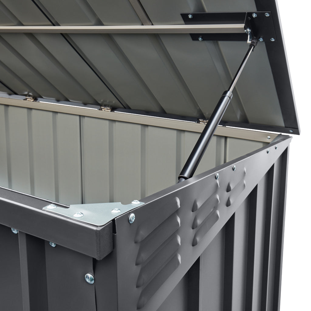 3 Bin Locker, 8 X 3 Ft, Double Hinged Doors, Woodland Grey